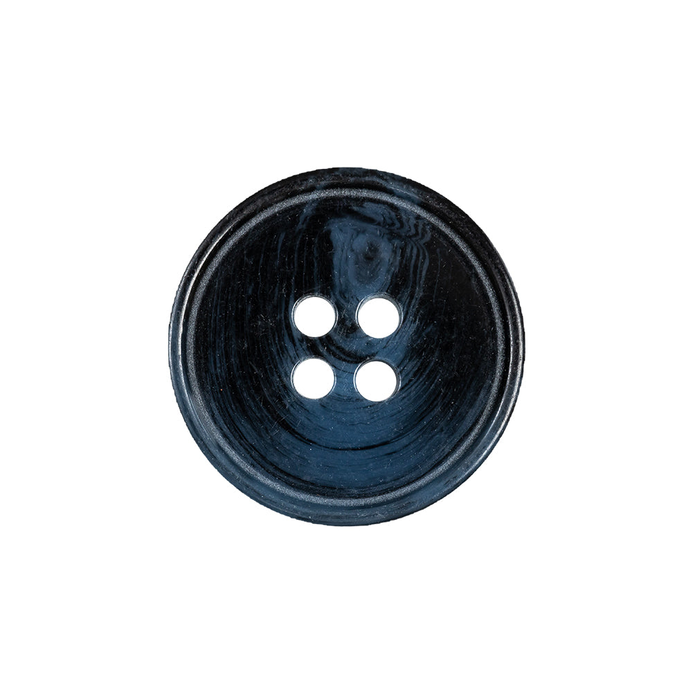 Deep Navy and Blue Swirled 4-Hole Narrow Rimmed Plastic Button - 33L/21mm - Joann Fabrics
