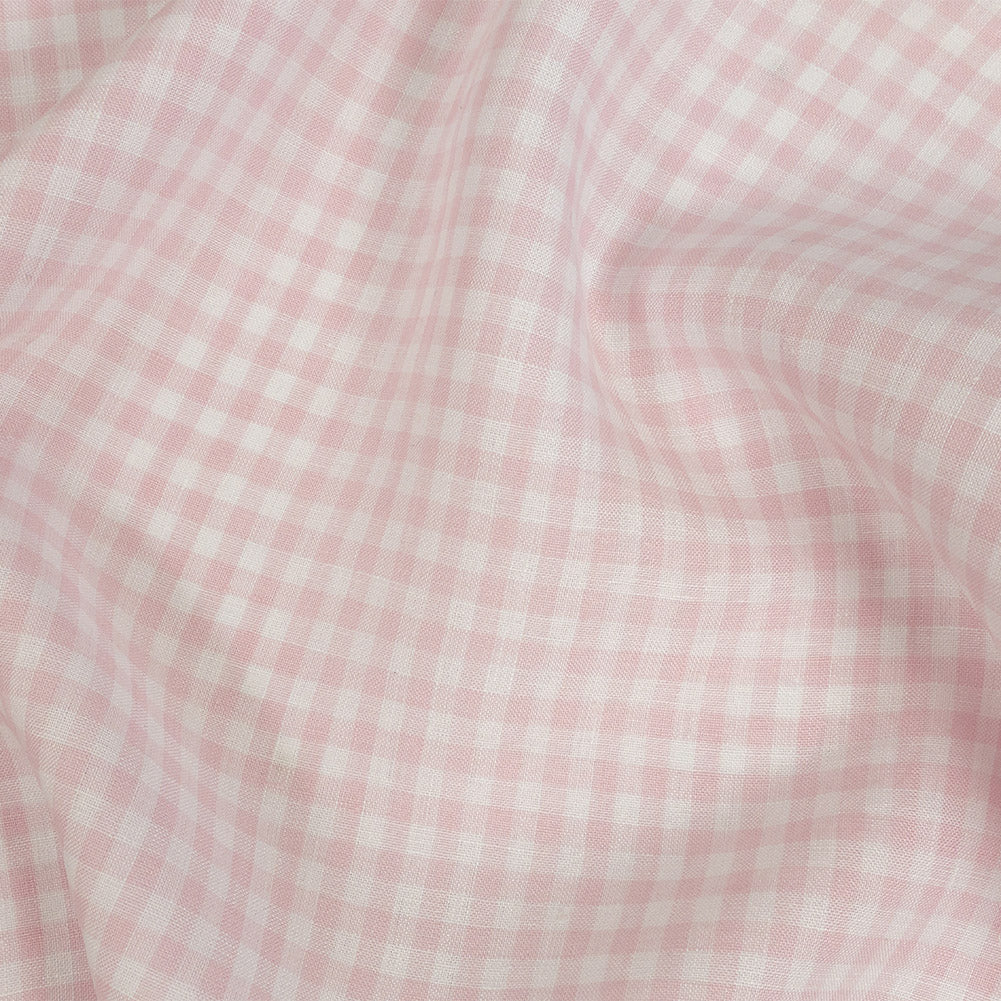 Linen Gingham - Candy Pink and White - Torres Collection - Joann Fabrics