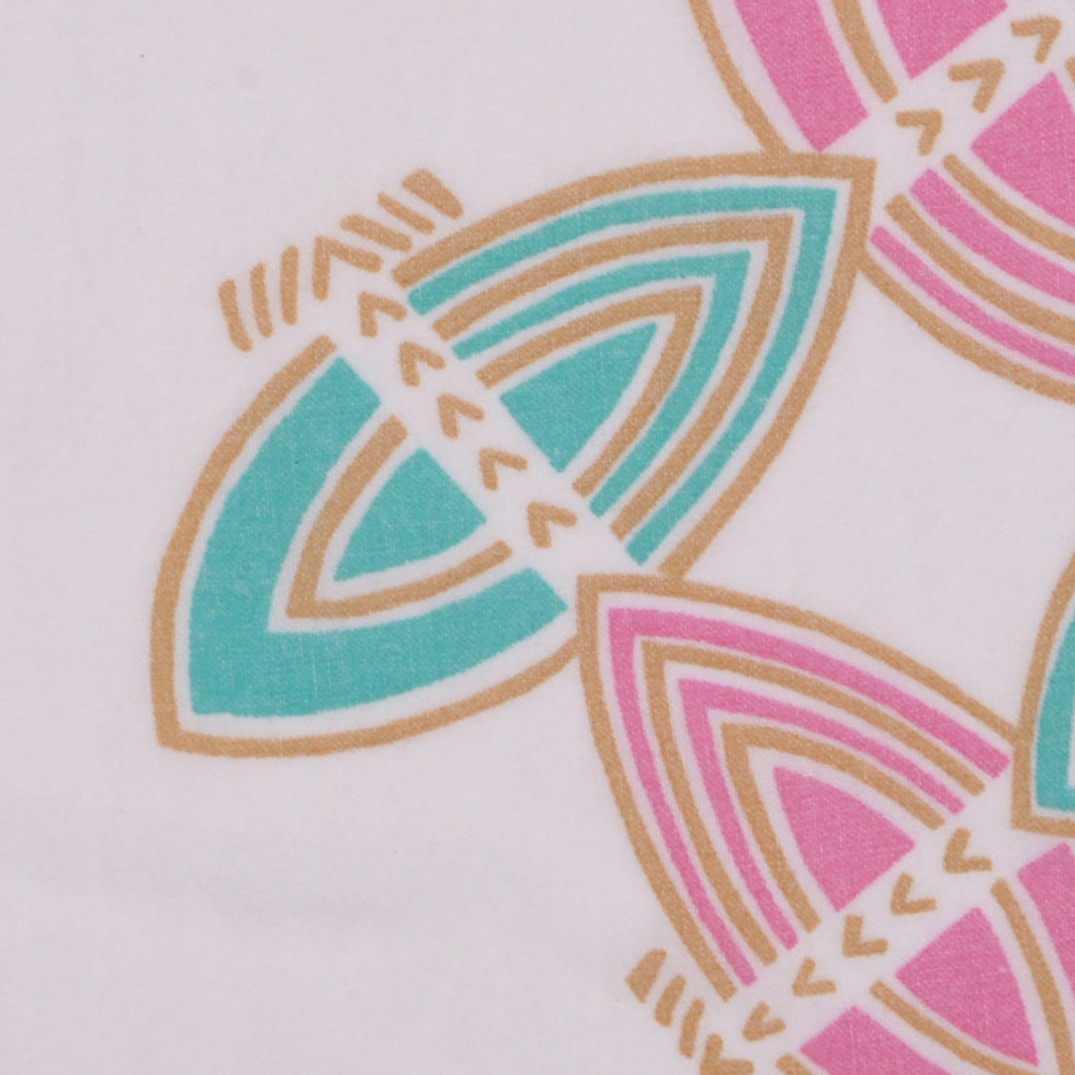 Off-White/Taffy/Pink/Green Geometric Cotton Voile - Joann Fabrics
