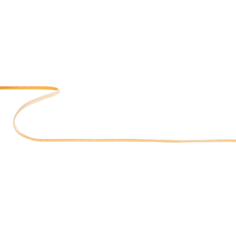Golden Honey Single Face Velvet Ribbon - 0.125