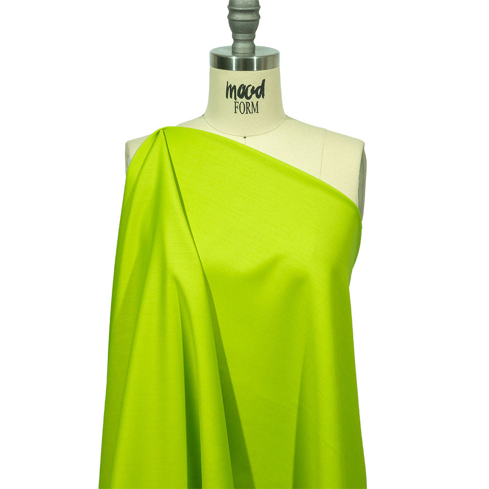 Italian Neon Lime Double Face Stretch Super 150 Virgin Wool Twill Suiting - Joann Fabrics