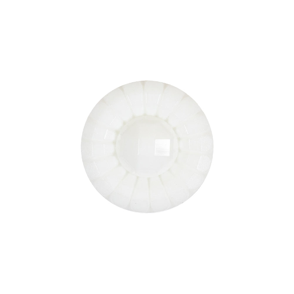 Italian White Faceted Center Floral Molded Shank Back Plastic Button - 30L/19mm - Joann Fabrics