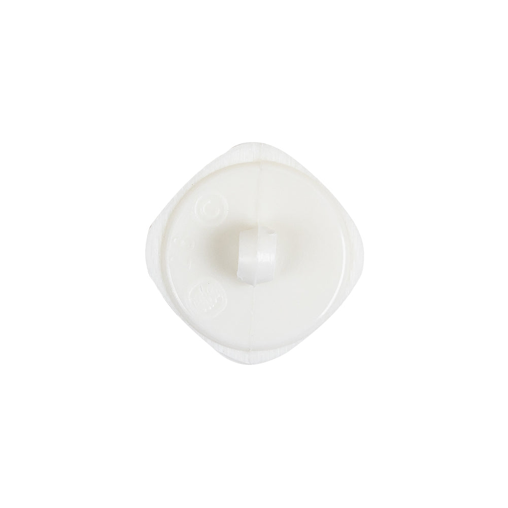 White Square Plastic Shank Back Button - 30L/19mm - Joann Fabrics