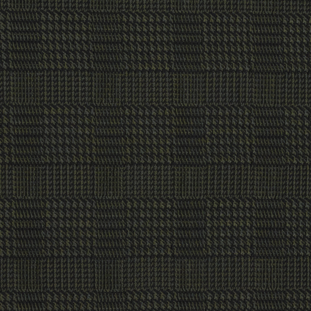 Olive and Black Glen Plaid Stretch Brocade - Joann Fabrics
