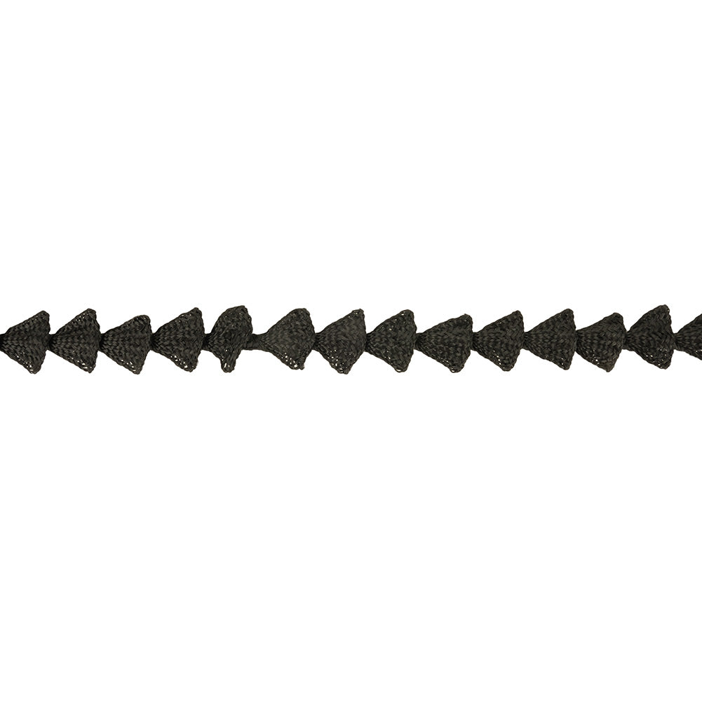 Black Triangles Braided Trim - 0.5