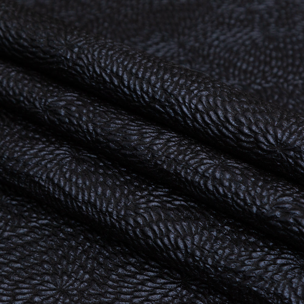 Metallic Black Floral Double-Layer Organza Brocade - Joann Fabrics