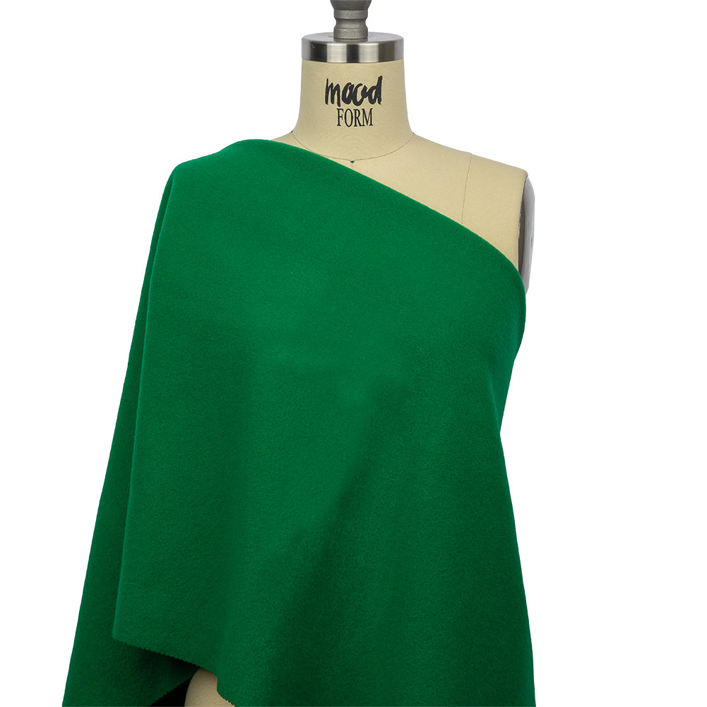 Wool and Cashmere Coating Made in Italy - Kelly Green - Alberini Collection - Joann Fabrics