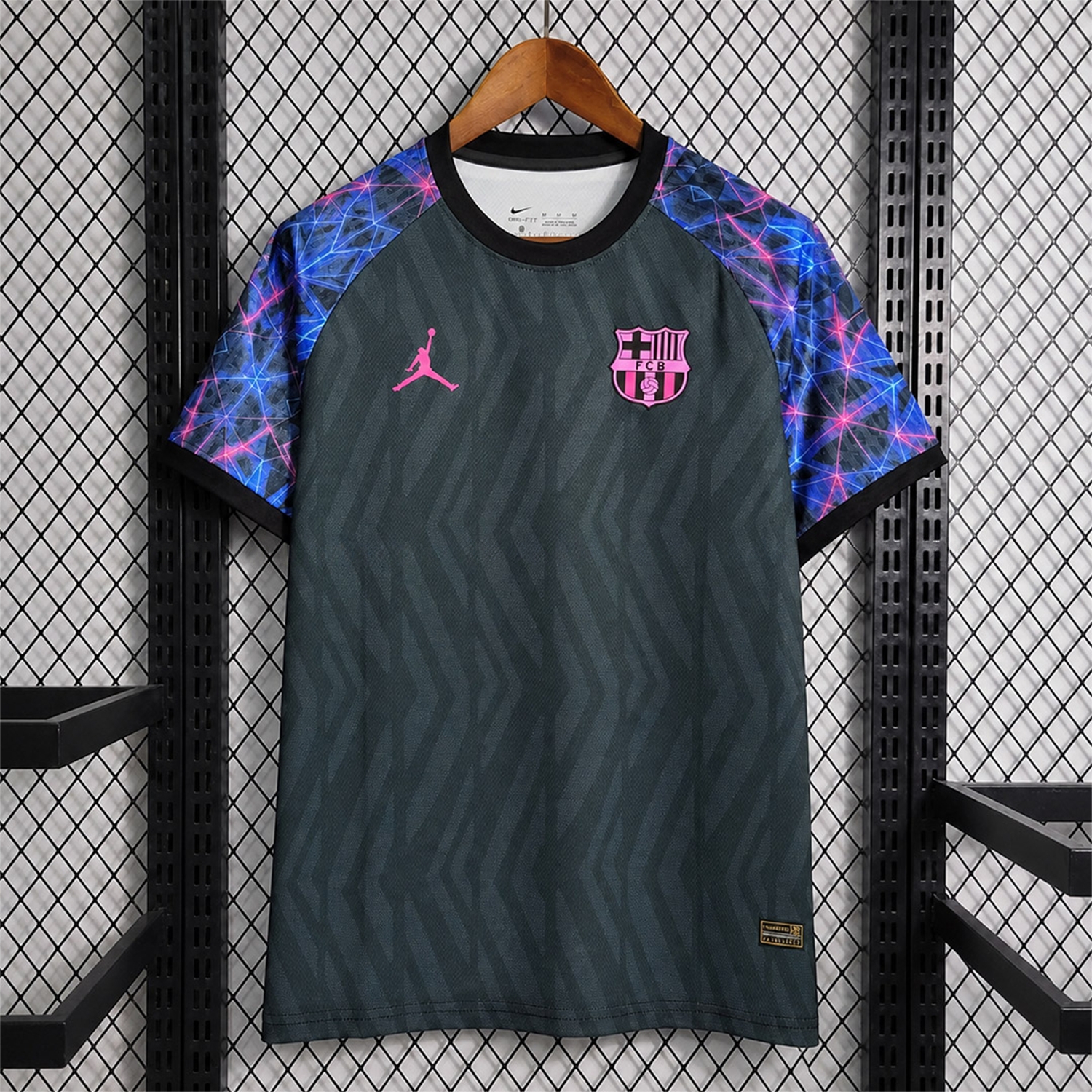 Barcelona 26-27 Black With Blue Training Jersey - Fans Version - UnitedFutballJersey