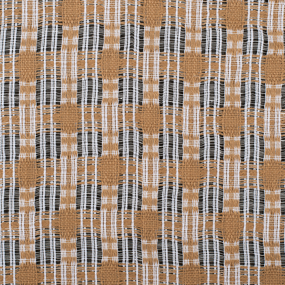 Goldstone/White Open-Weave Checked Cotton Woven - Joann Fabrics