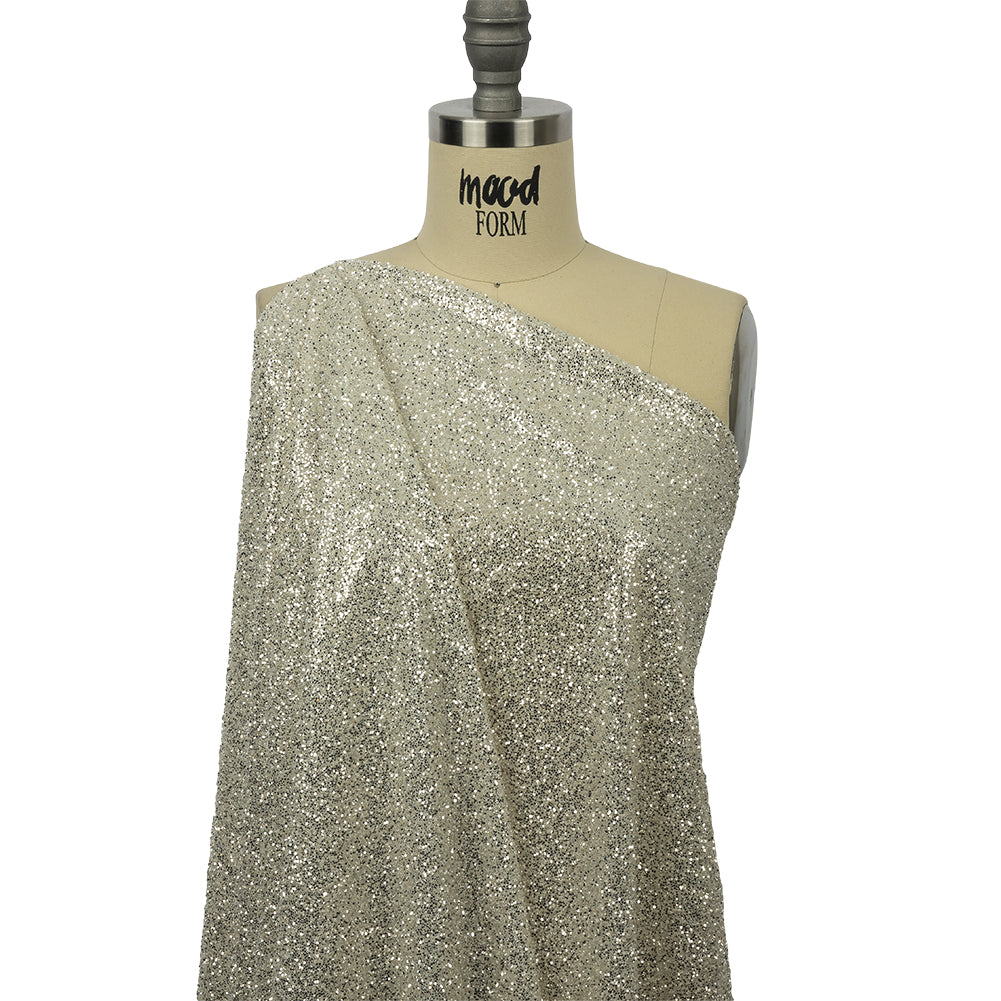 Double Faced Glitter Tulle - Off White and Silver - Gala Collection - Joann Fabrics