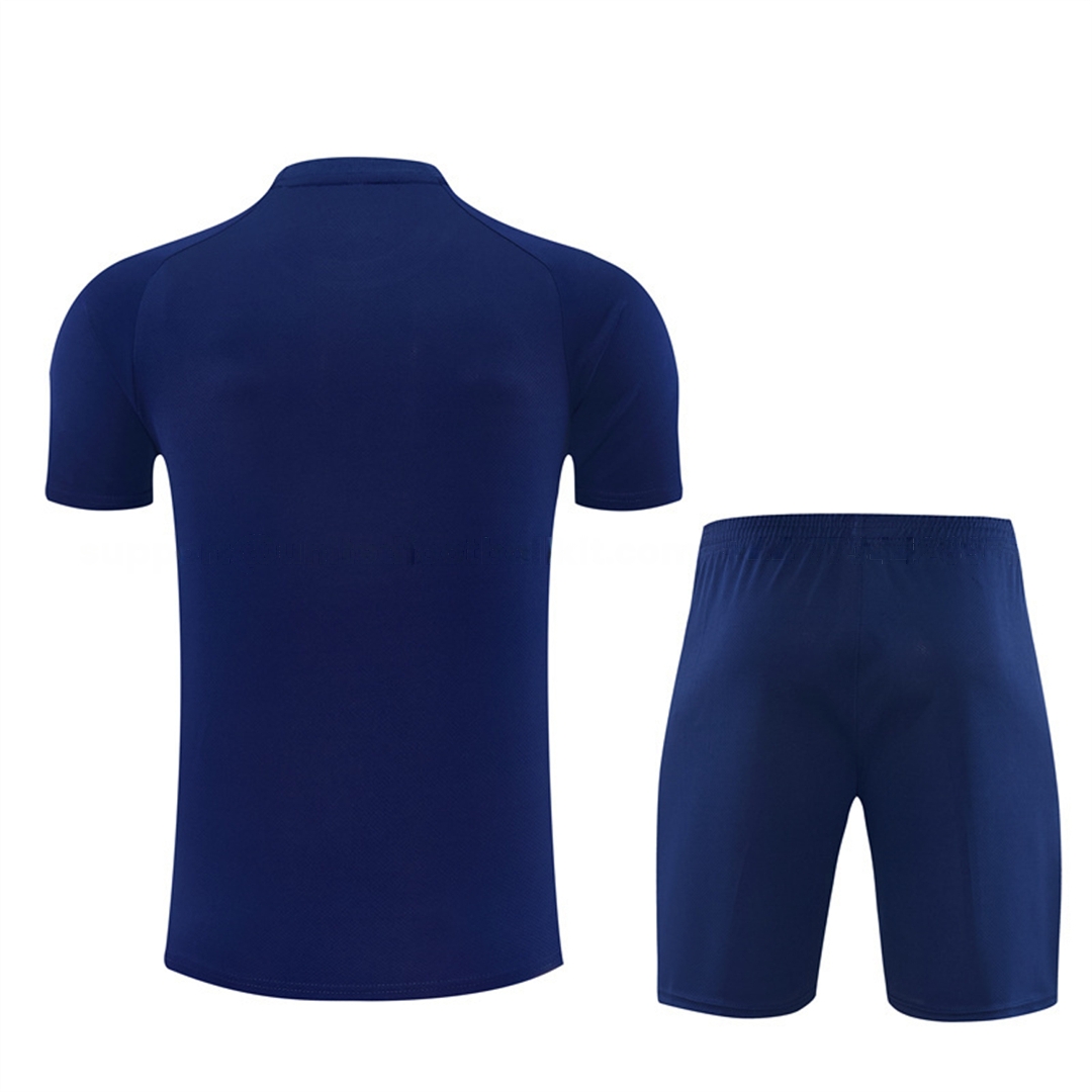 Inter Milan 26-27 Short-Sleeve Training Set - Deep Blue Top & Shorts - UnitedFutballJersey