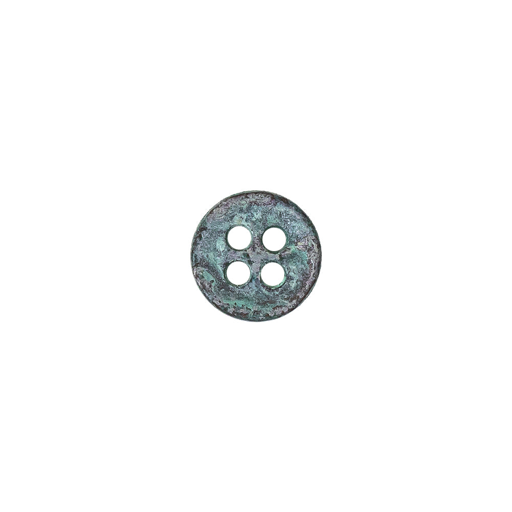 Italian Aqua and Lilac Oxidized Metal 4-Hole Button - 16L/10mm - Joann Fabrics