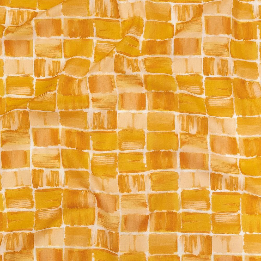 Cotton Voile - Yellow Painted Squares - Swatch Me Print - Mood Exclusive Citrus Collection - Joann Fabrics