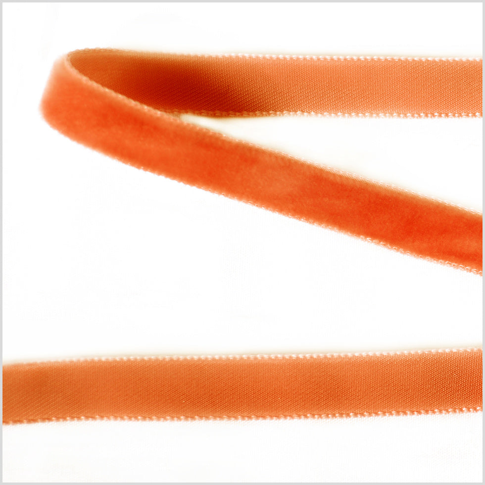 Single Faced Velvet Ribbon Made in Italy - 3/8