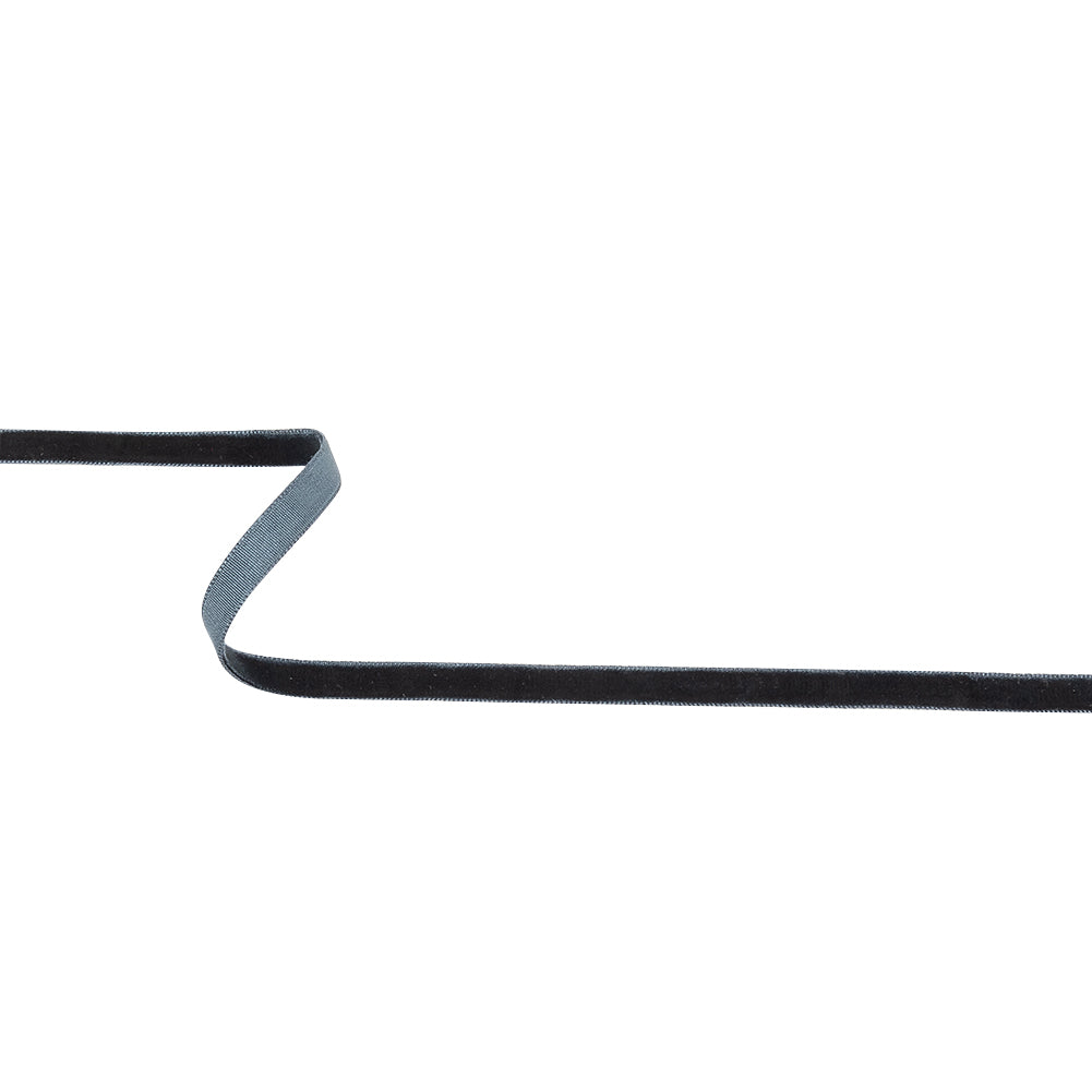 Deep Sapphire Single Face Velvet Ribbon - 0.3125