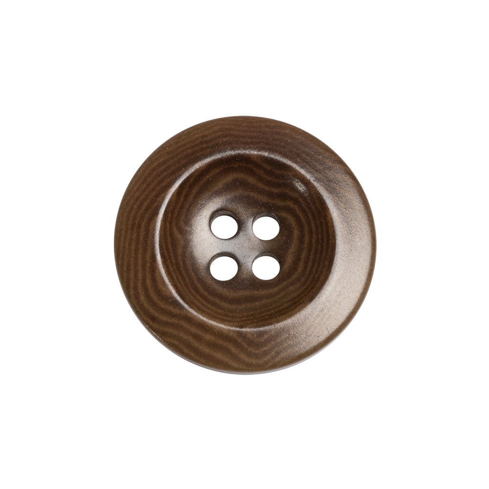Brown Wood Grain Dish Shaped Plastic 4-Hole Button - 36L/23mm - Joann Fabrics
