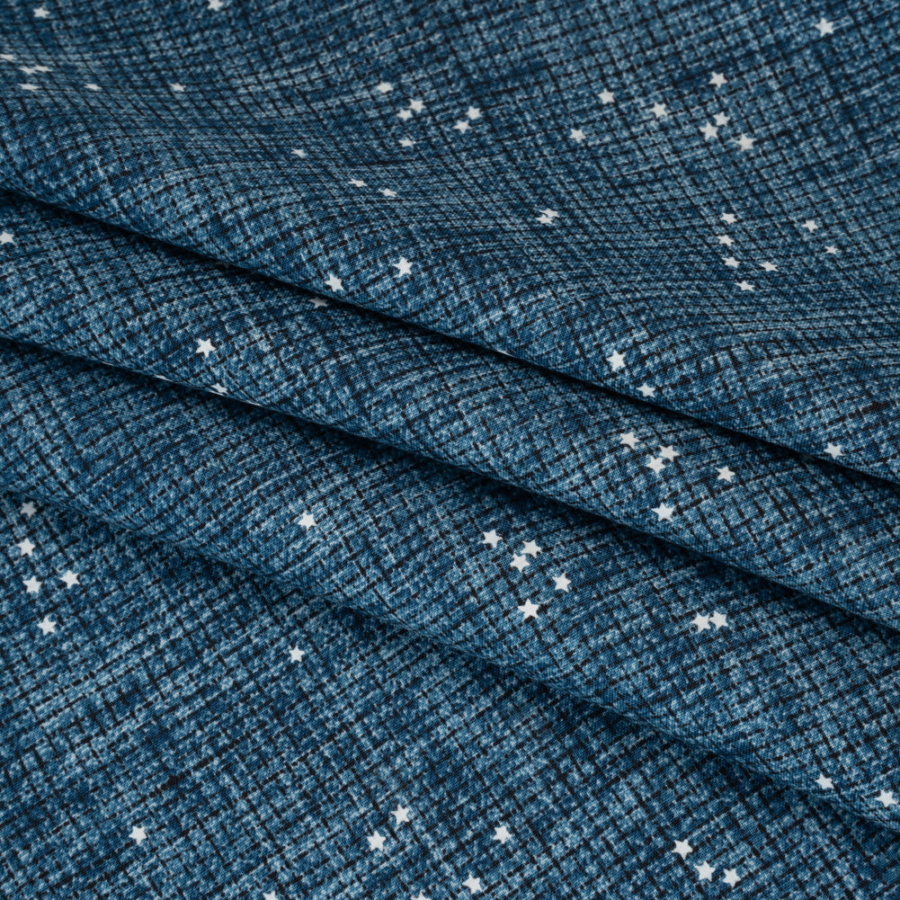 Printed Quilting Cotton by Ghazal Razavi for FIGO Studio - Blue Checks and Stars - Stash Collection - Joann Fabrics