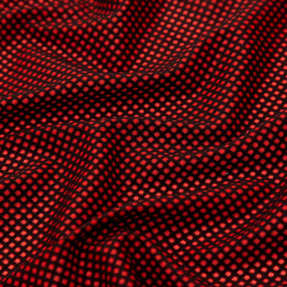 Grenadine and Black Diamond Flocked Crepe - Joann Fabrics