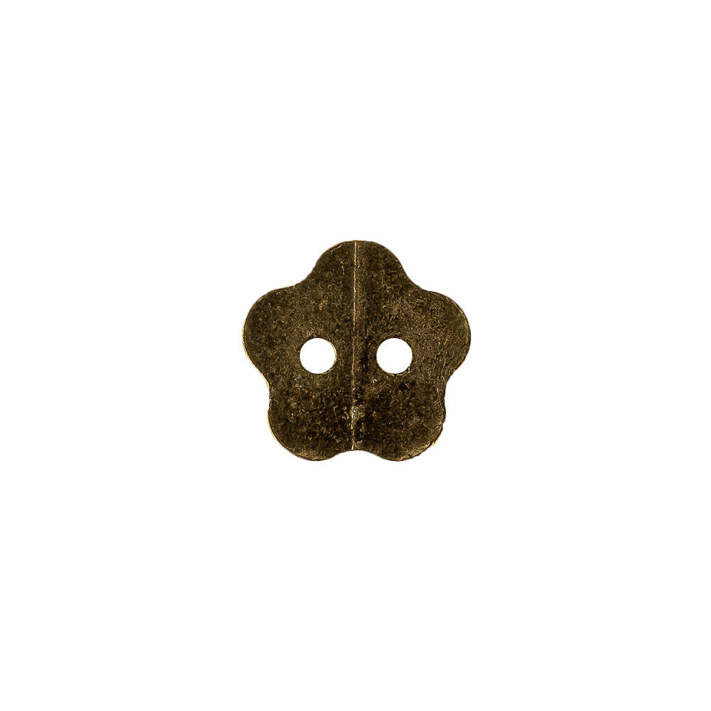 Light Bronze Nailshead Textured 2-Hole Metal Flower Button - 20L/12.5mm - Joann Fabrics