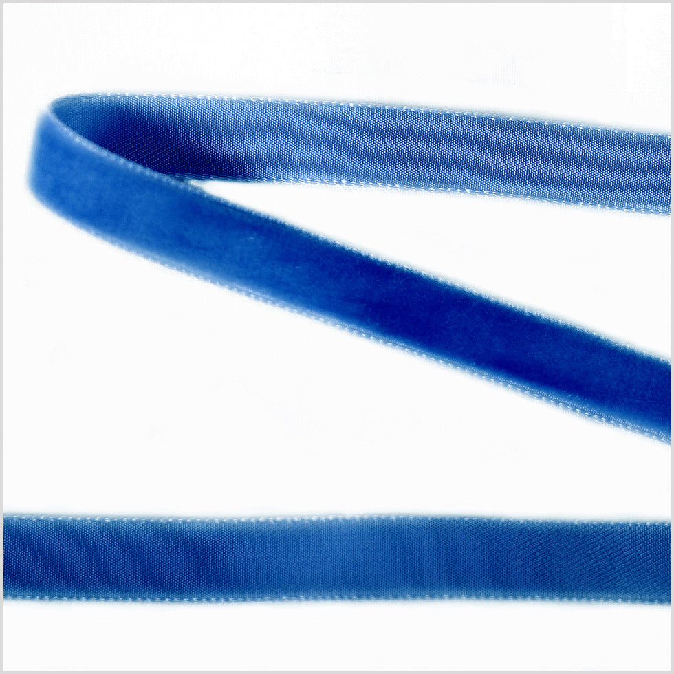 Single Faced Velvet Ribbon Made in Italy - 3/8