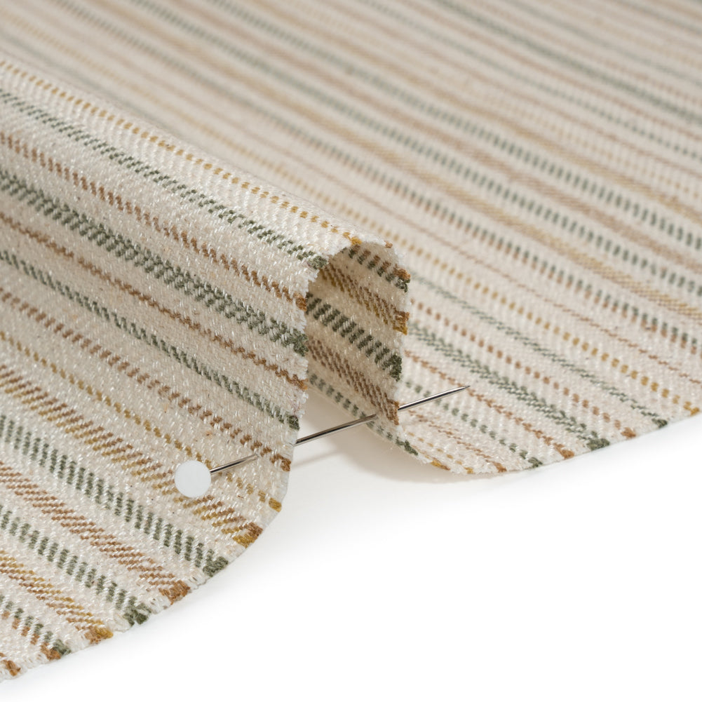Polyester and Cotton Twill - Moss Barcode Stripes - British Imported - Joann Fabrics