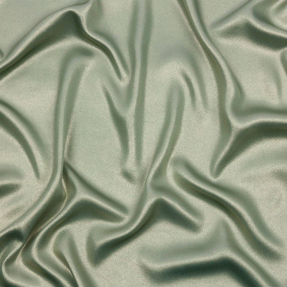 Ultra-Smooth Polyester Georgette with Foiling - Sage and Gold - Valeria Collection - Joann Fabrics