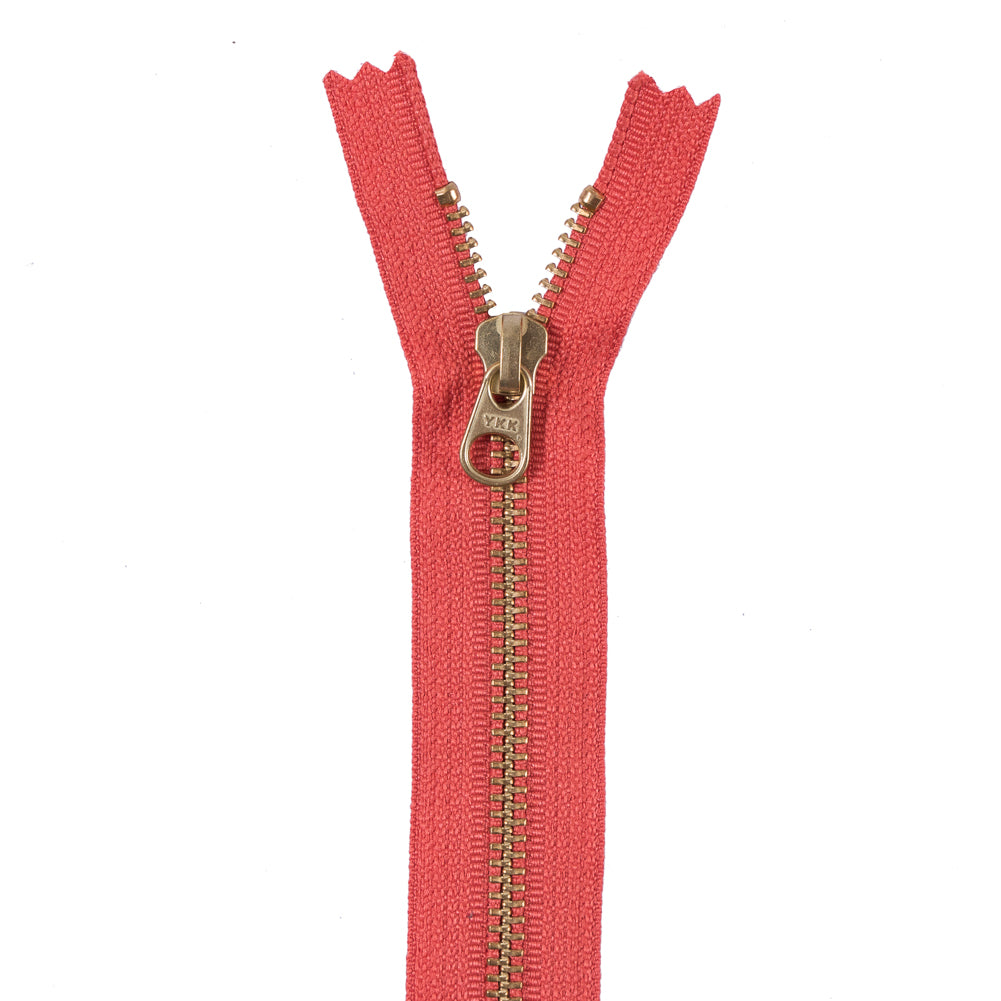 Metal Zipper with Gold Pull and Teeth 6