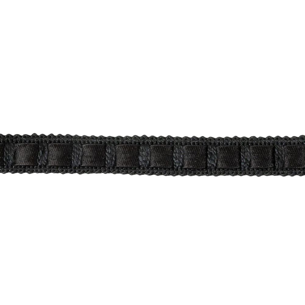 Tap Shoe Braided Trim with Satin Ribbon Center - 0.4375