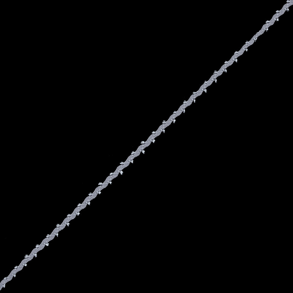 Silver Gray European Crochet Trim - 0.25