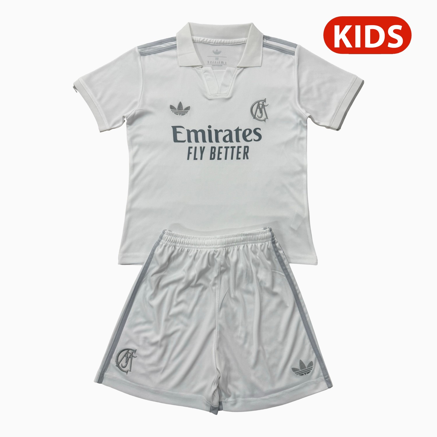 Real Madrid 26-27 Anniversary White Special Kids Kit - UnitedFutballJersey