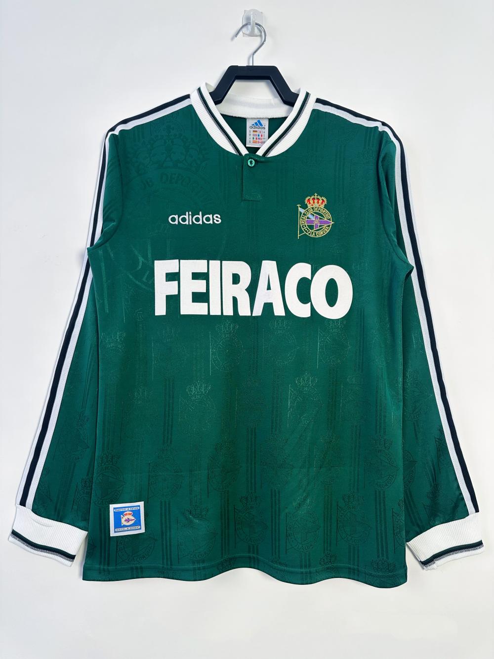 1999-2000 Retro Long Sleeve Deportivo Away Football Shirt 1:1 Thai Quality