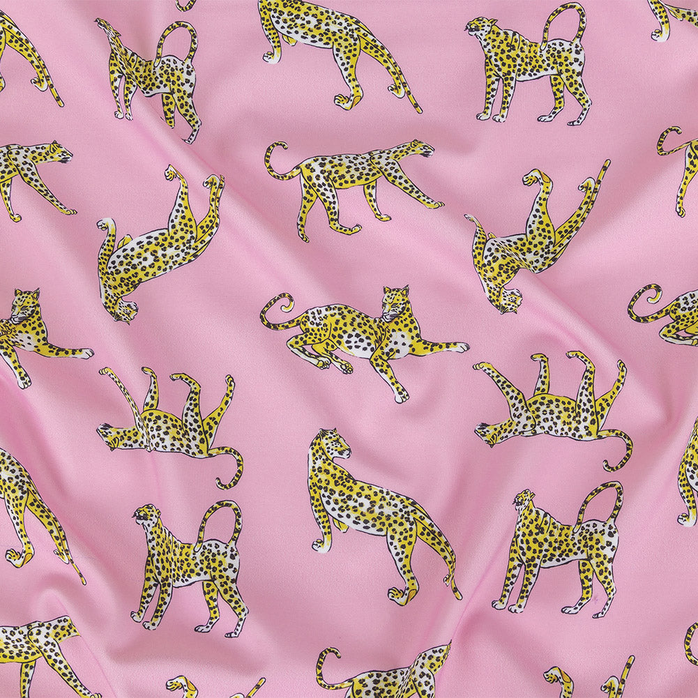 Compression Swimwear Tricot, UV Protective with Aloe Vera Microcapsules - Cradle Pink Cheetahs - Caye Collection - Joann Fabrics