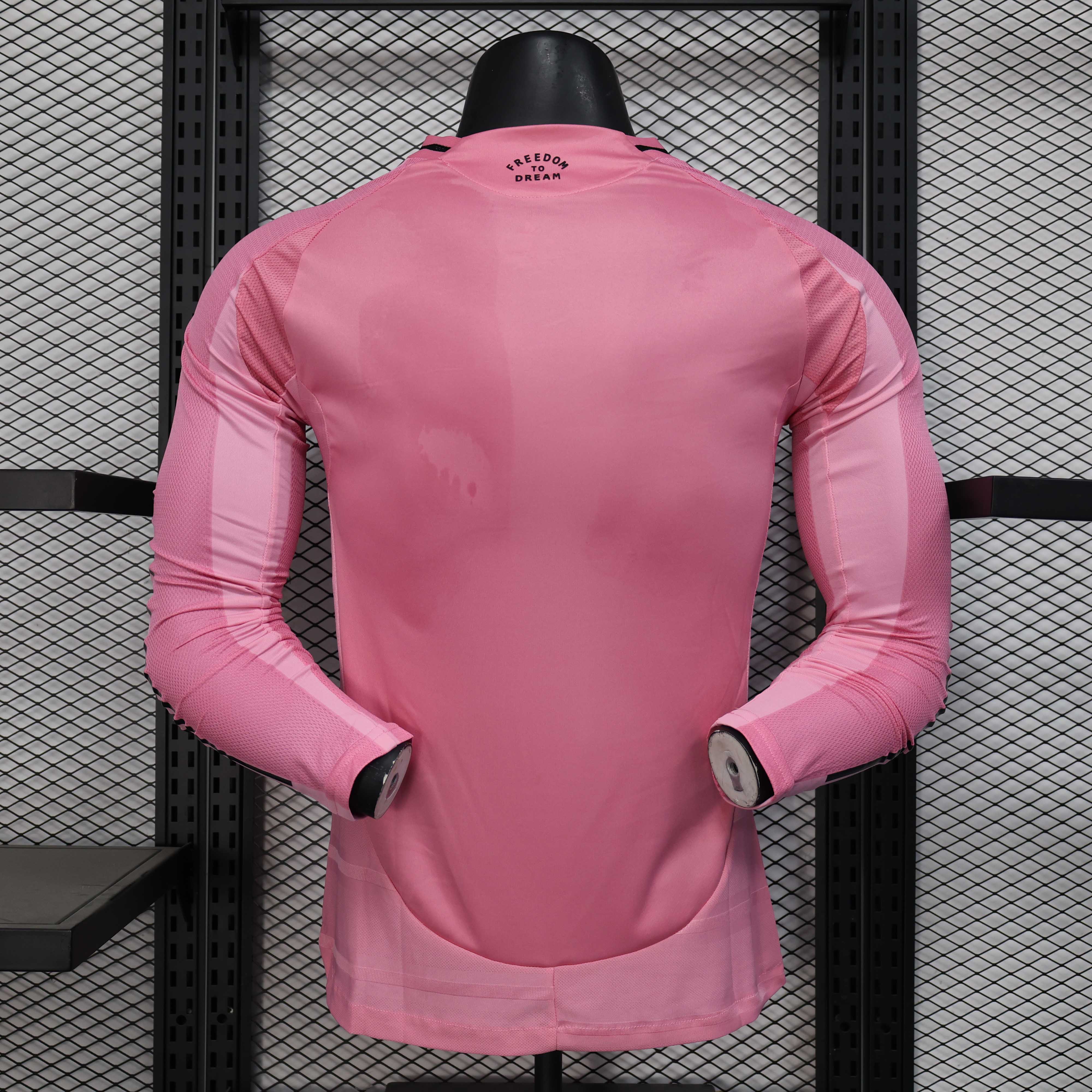 2025/2026 Long Sleeve Inter Miami Home Player Version Football Jersey 1:1 Thailand Quality