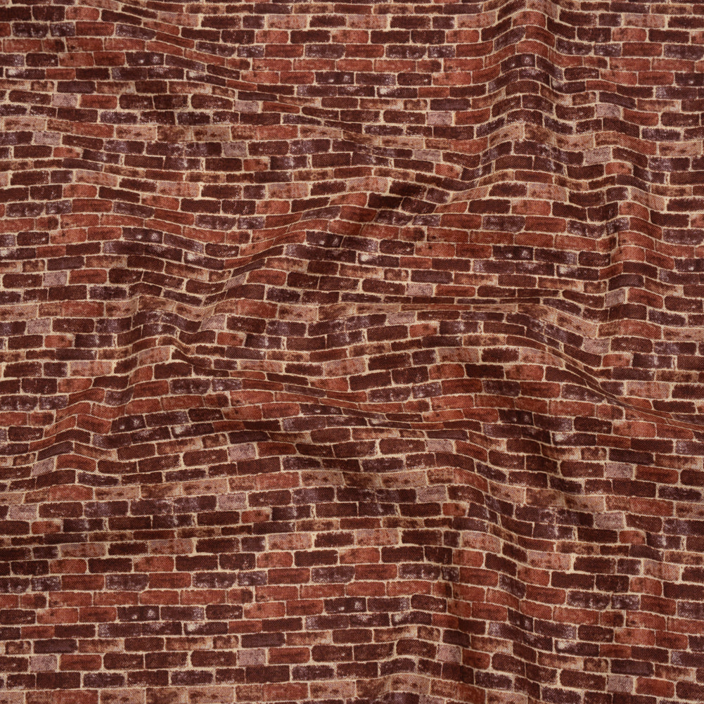 Printed Quilting Cotton by Northcott Studio - Rust Red Brick - Naturescapes Collection - Joann Fabrics