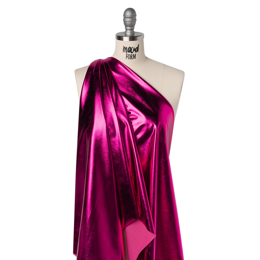 Metallic Foiled Polyester Jersey Knit - Fuchsia - Amalthea Collection - Joann Fabrics