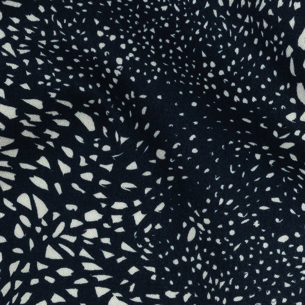 Mood Exclusive Navy Windswept Fields Stretch Cotton Sateen - Joann Fabrics