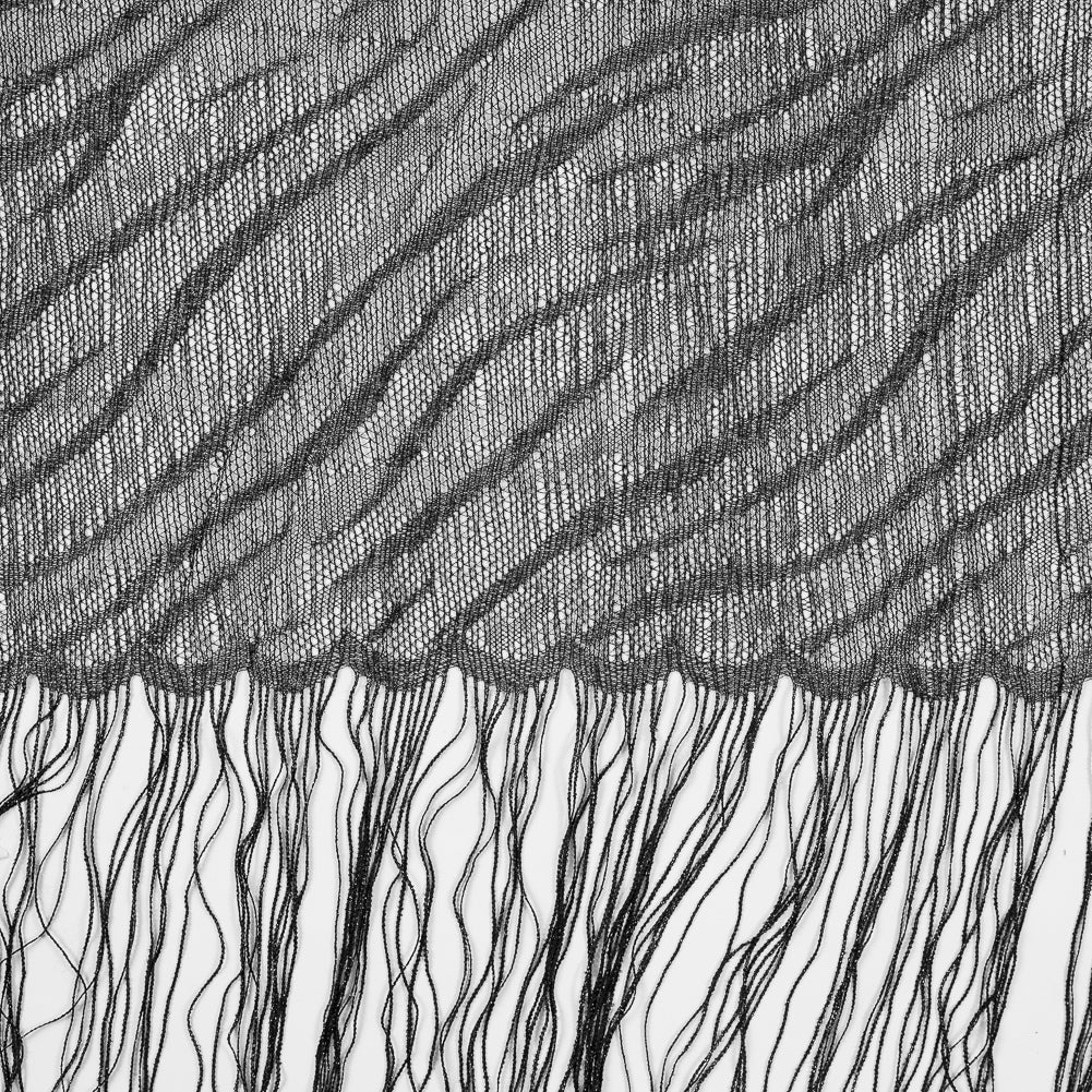 Black and Metallic Silver Fringe Panel - Joann Fabrics