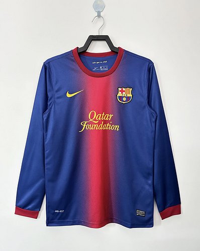 2012/2013 Retro Long Sleeve Barcelona Home Football Shirt 1:1 Thai Quality