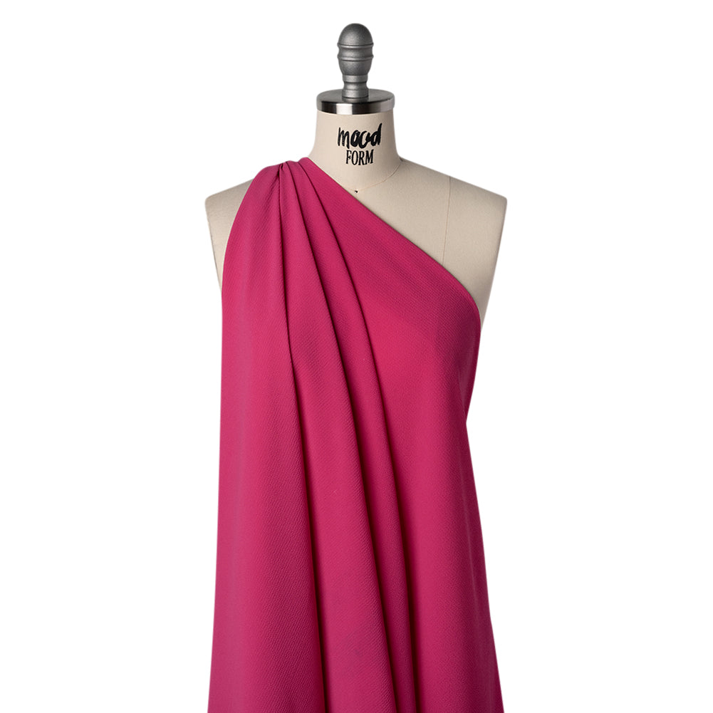 Puckered Stretch Polyester Crepe - Hot Pink - Designer Deadstock - Joann Fabrics
