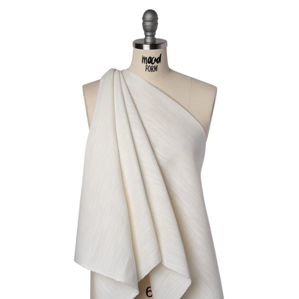 Cotton and Linen Heavy Slubbed Woven - Off White - Famous Australian Designer Deadstock - Joann Fabrics