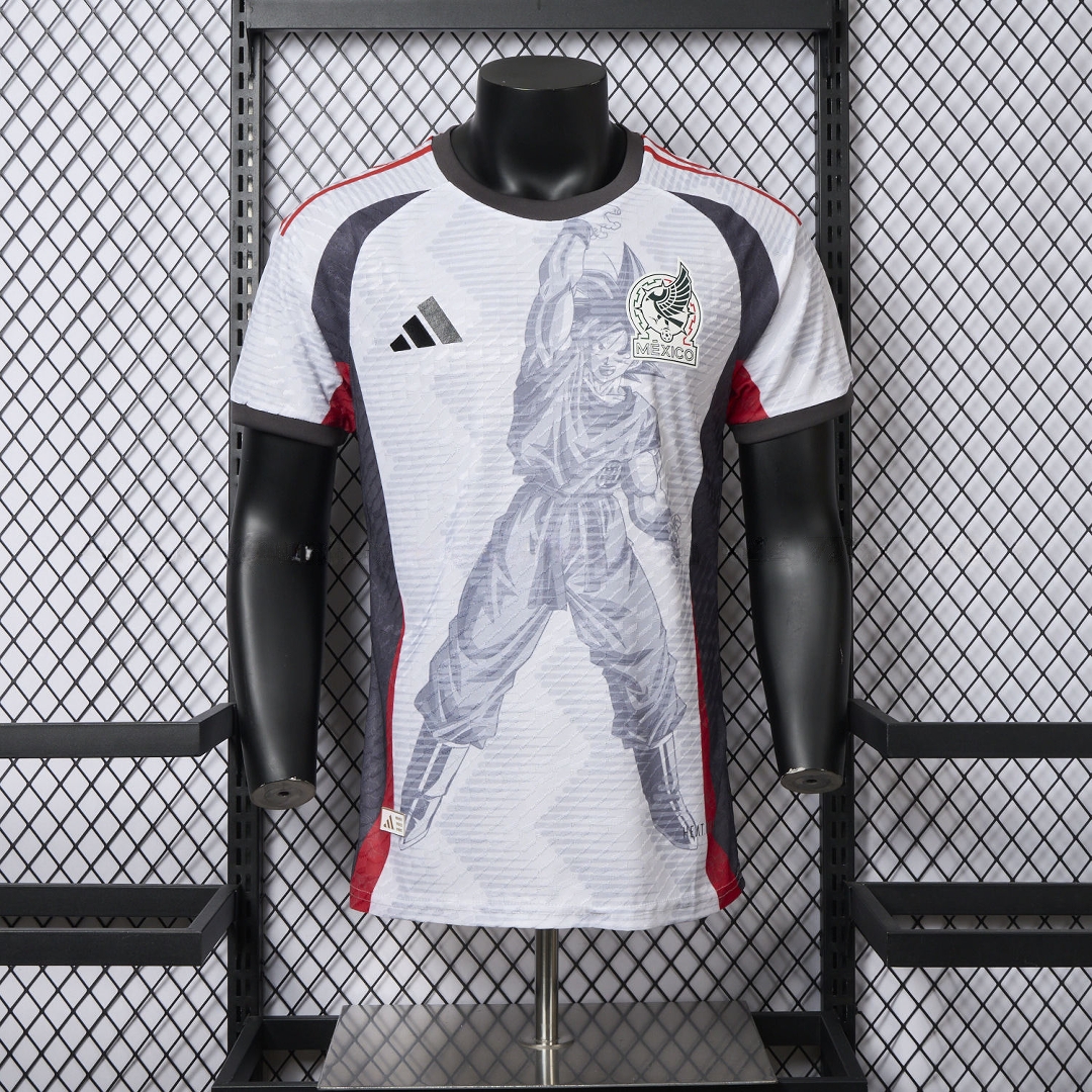 Mexico 25-26 Dragon Ball Goku Sketch White Special Jersey - Player Version - UnitedFutballJersey