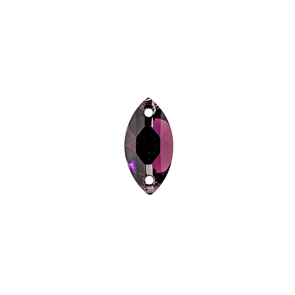 Vintage Swarovski Amethyst Marquis Cut Flat Back Sew-on Crystal Rhinestone - 0.25