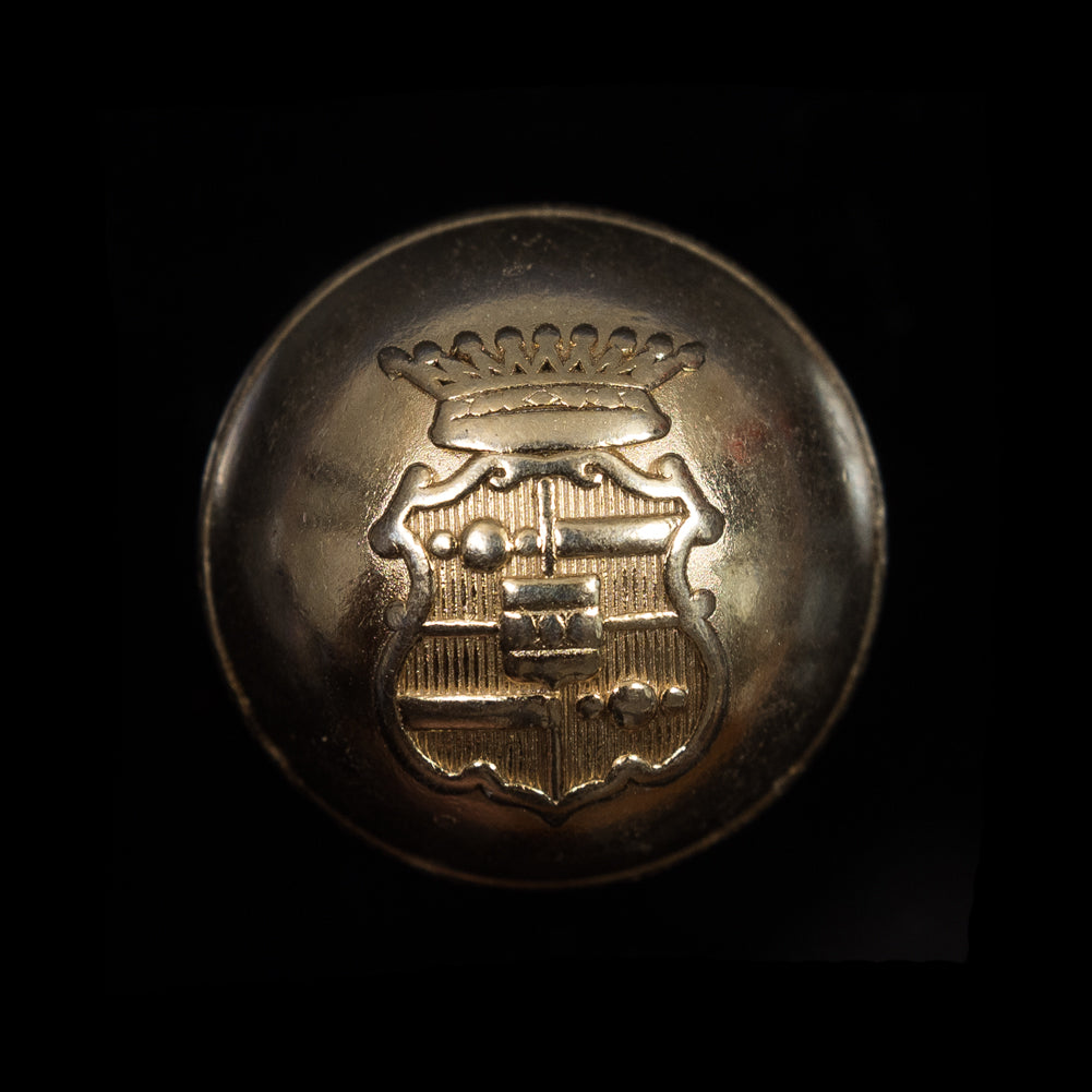 Italian Gold Metal Crest Button - 40L/25.5mm - Joann Fabrics