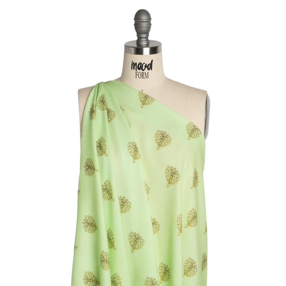 Mood Exclusive Mint Topiary Lane Viscose Crepe - Joann Fabrics