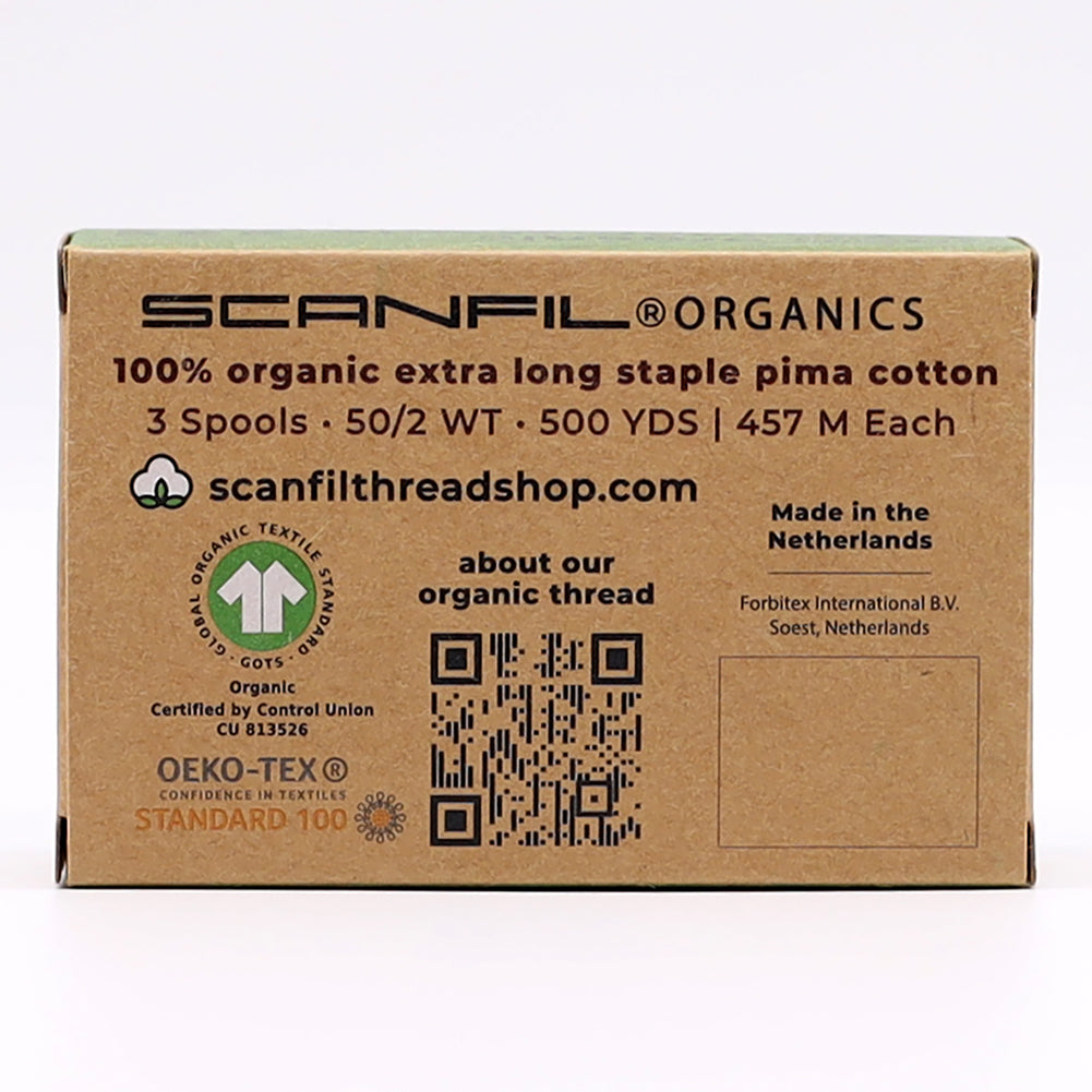 SCANFIL® 50wt Organic Pima Cotton Thread Trio Set - 3ct 500yd Spools - Earthy Browns - Joann Fabrics