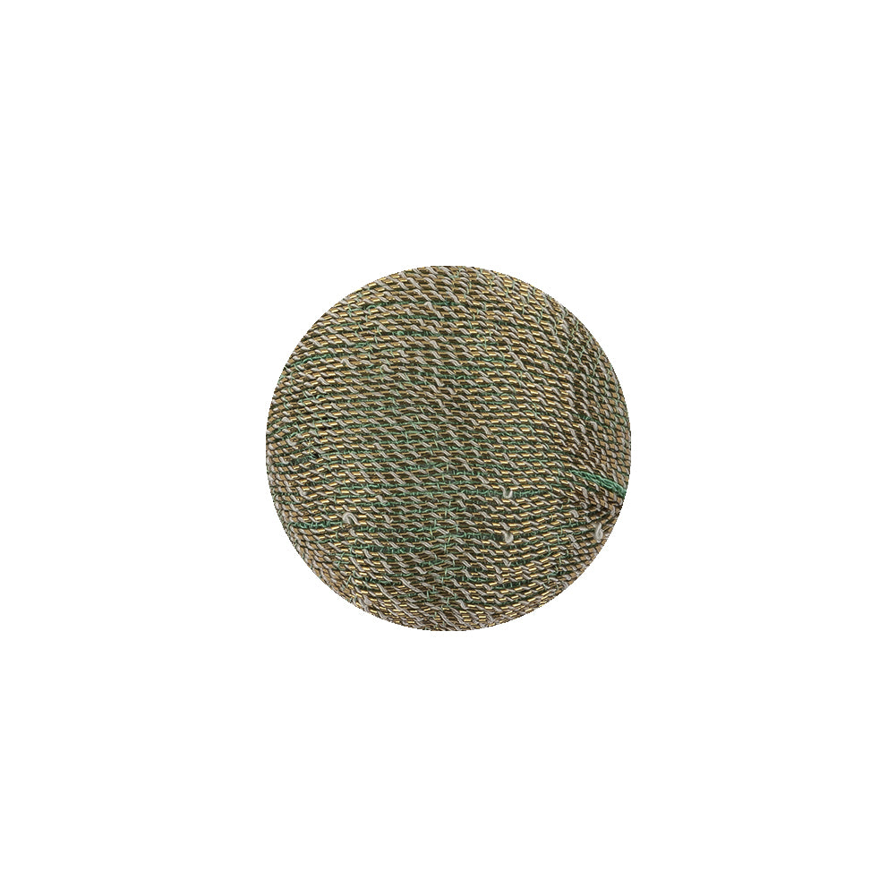 Glitteratti Lurex and Oil Green Fabric Covered Domed Sew On Button - 25L/16mm - Joann Fabrics