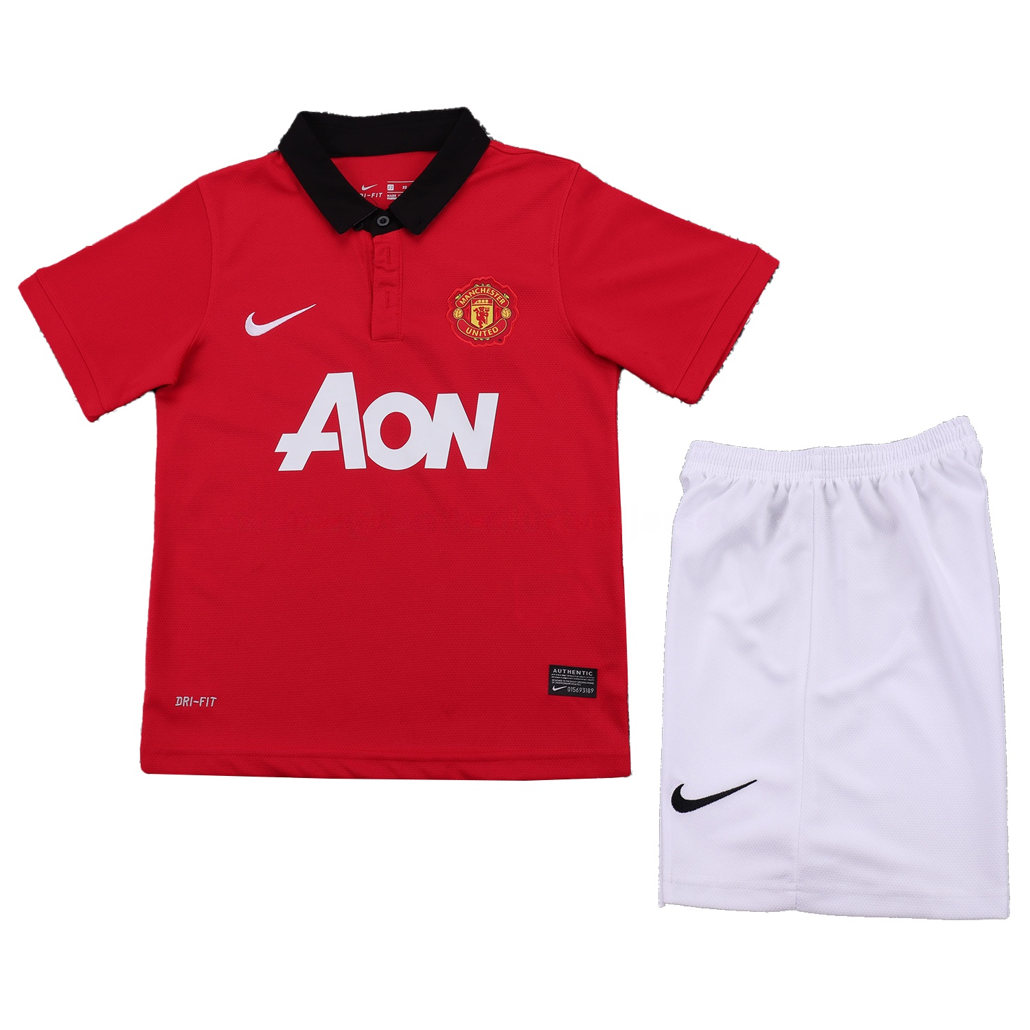 Retro Manchester United 2013-14 Home Kids Kit - UnitedFutballJersey