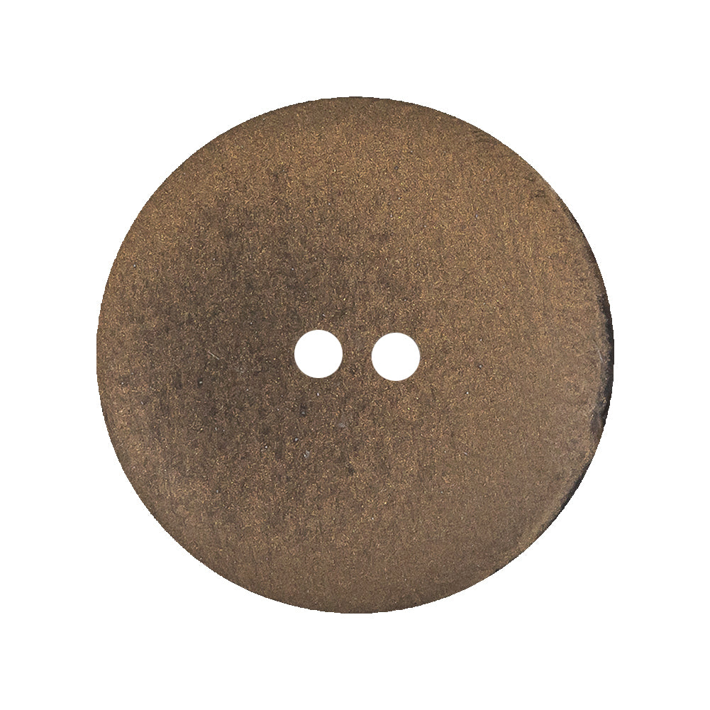 Italian Brown and Tan Wood-Look Lacy Textured Wide Rim 2-Hole Plastic Button - 44L/28mm - Joann Fabrics