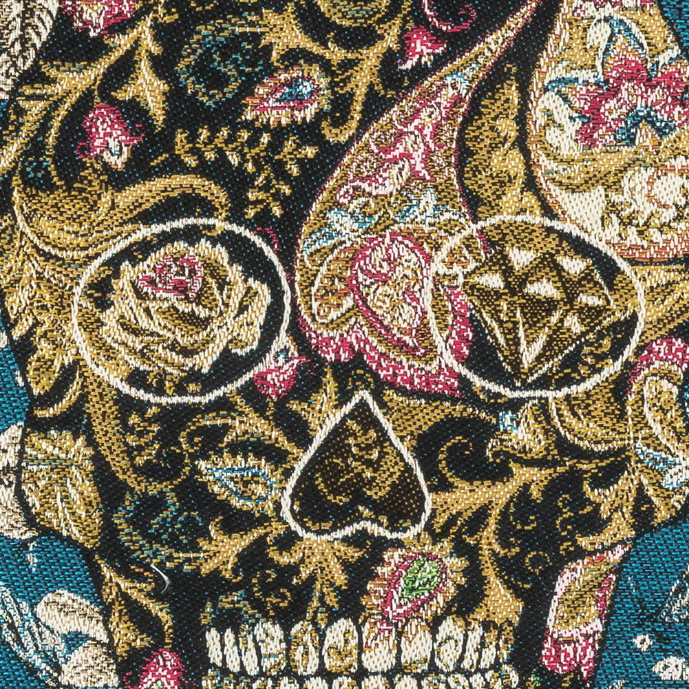 French Bleu Skull in Love Oversized Square Patch - 18.875