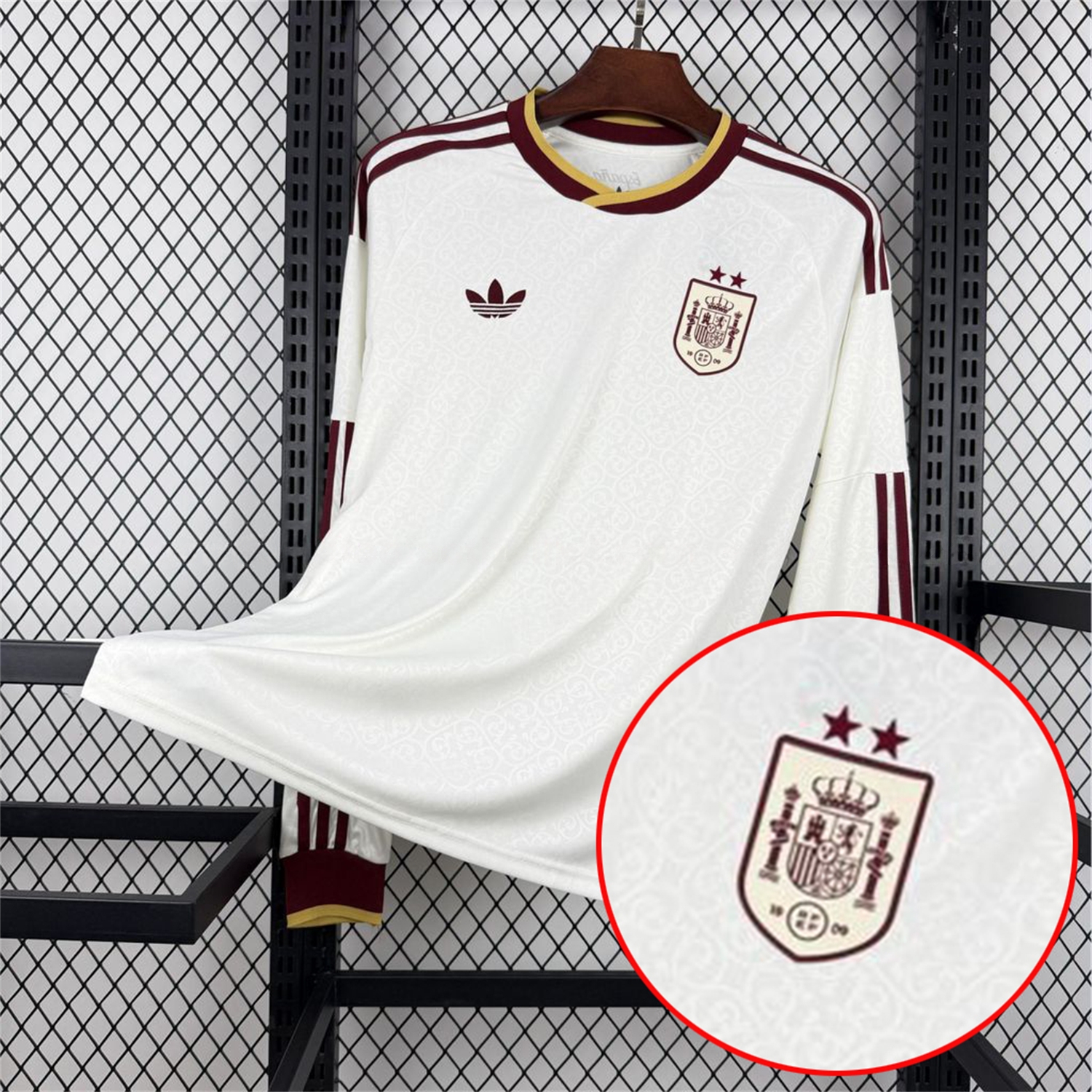 【Two-Crown Star】Spain 2026 Away Long Sleeves Jersey - Fans Version - UnitedFutballJersey